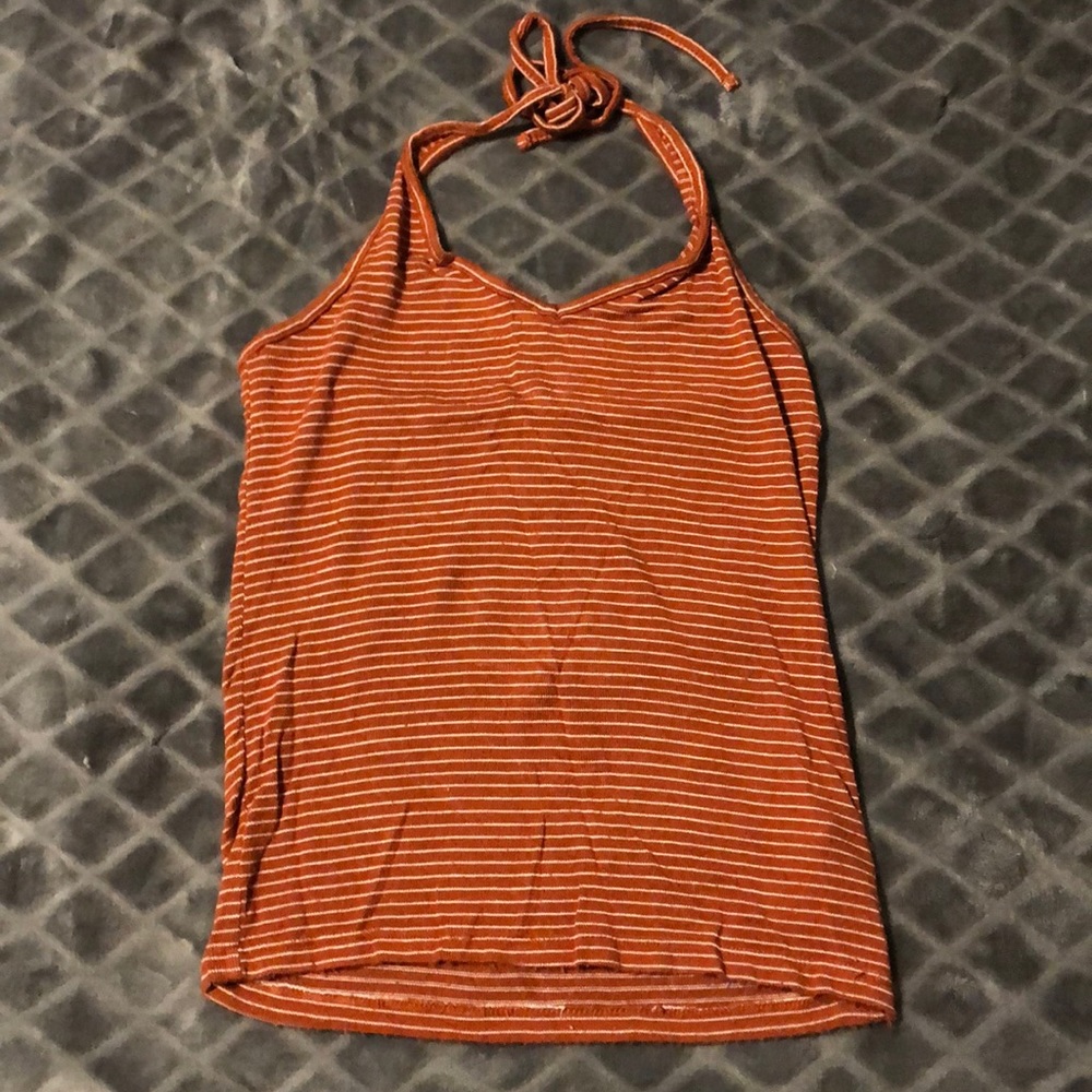 XS Burnt orange halter crop